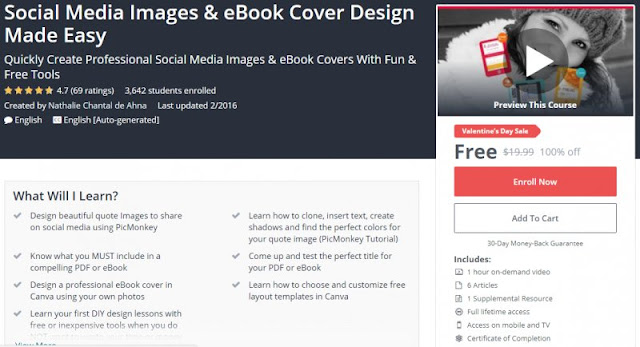 [100% Off] Social Media Images & eBook Cover Design Made Easy| Worth 19,99$