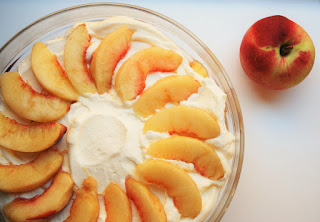 Trifle nectarines fraises