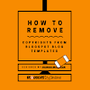 How to Remove the Designed/Created by Copyright Mark From A Free Blogger Template