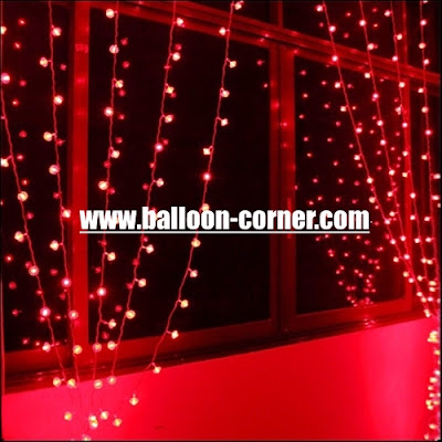 Red LED Curtain Lights / Lampu Tirai LED Merah
