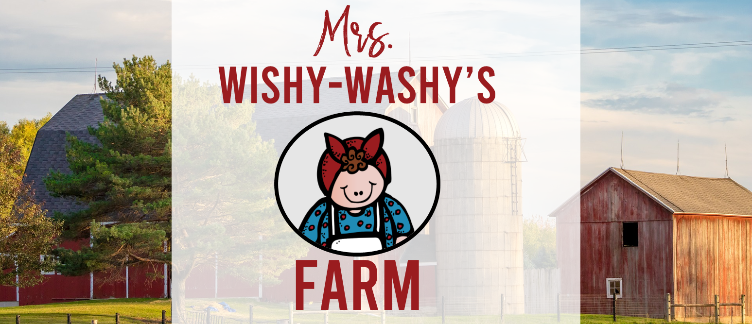 Mrs Wishy Washy's Farm book activities unit with literacy printables, reading companion activities, lesson ideas and comprehension worksheets for Kindergarten and First Grade