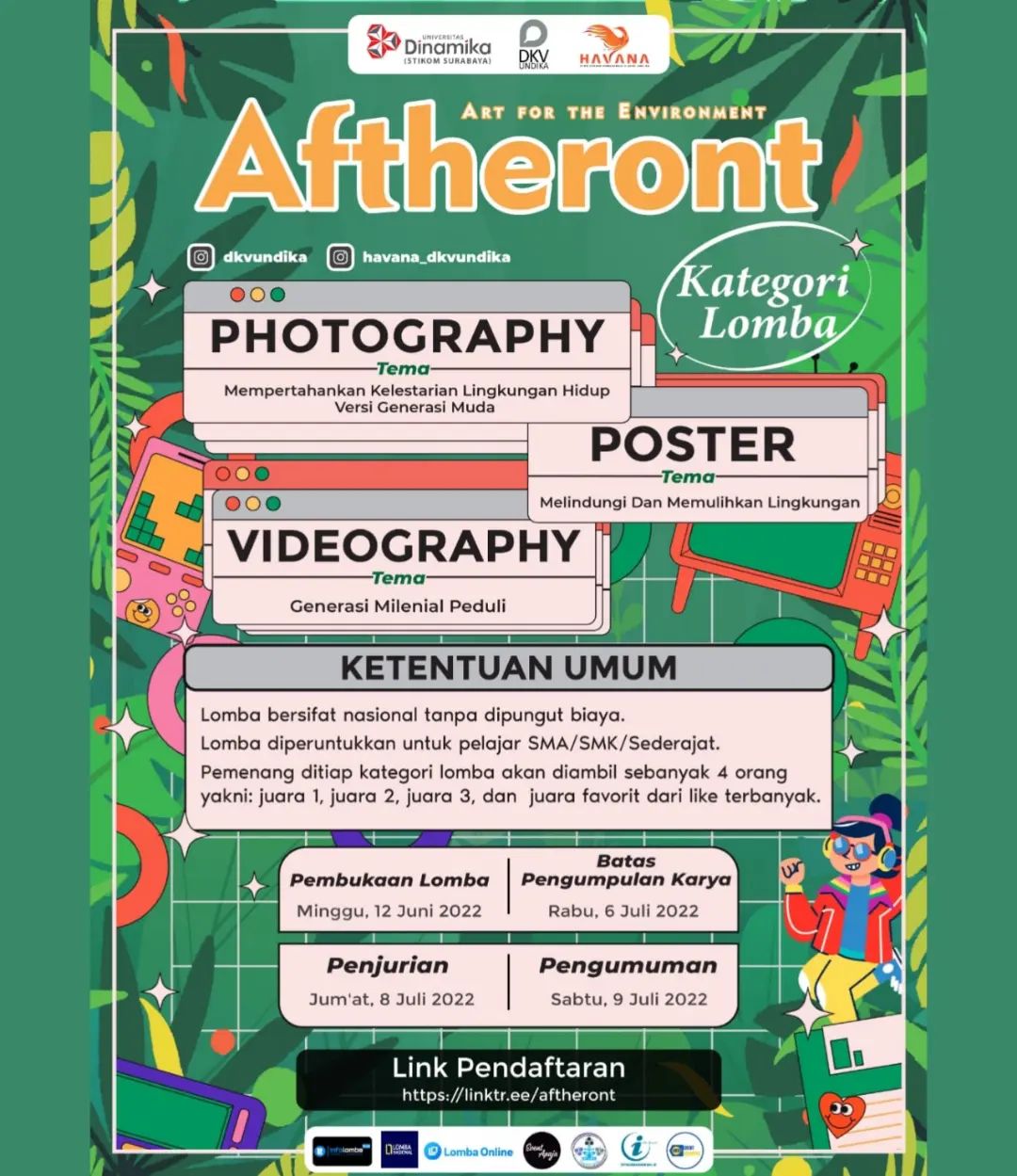 AFTHERONT 2022: Gratis Lomba Fotografi, Poster dan Videografi Pelajar Nasional