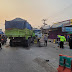 Satlantas Polres Serang Evakuasi Kendaraan Dump Truck  yang Terlibat Kecelakaan Lalulintas