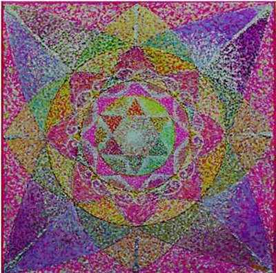 Magen-David-rose-mandala Israeli art