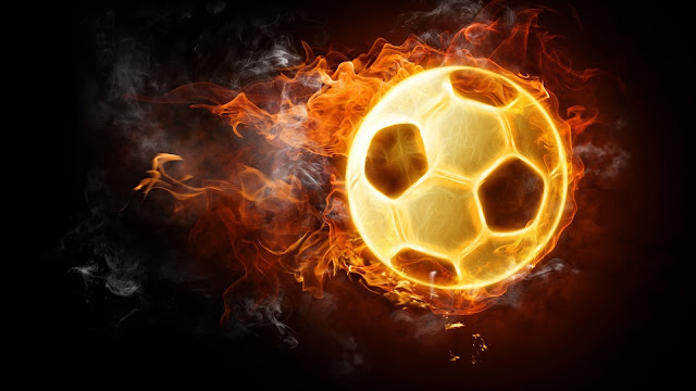 Football Ball on Fire HD Wallpaper