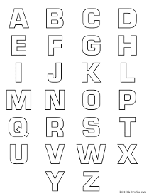 الحروف الابجدية الانجليزية alphabet outline letters english