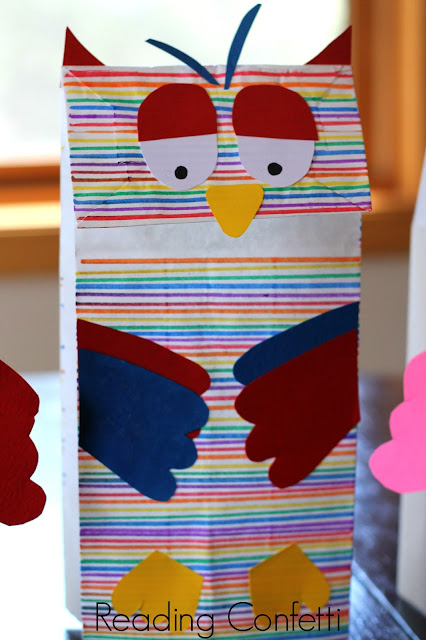 Book Activity: Paper Bag Owl Puppets