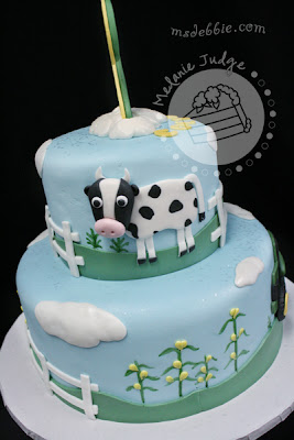 farm animal boy birthday cake