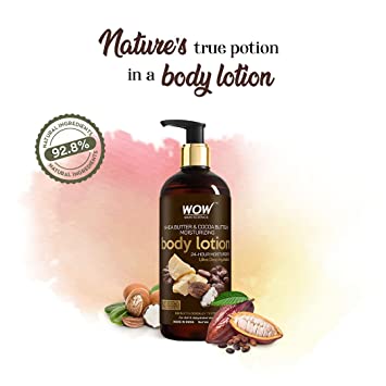 WOW SKIN SCIENCE SHEA BUTTER AND COCOA BUTTER MOISTURIZING BODY LOTION