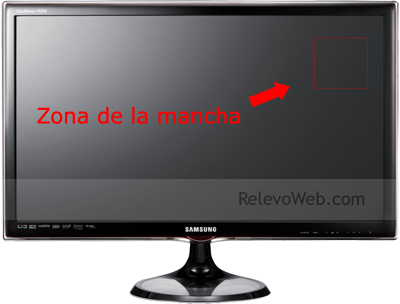 tv monitor samsung ta550 zona de mancha