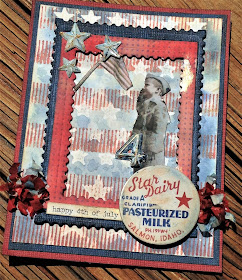 Sara Emily Barker http://sarascloset1.blogspot.com/ Celebrating the 4th! Vintage patriotic card #timholtz #timholtzideaology #timholtzrangerdistress #timholtzstampersanonymous #timholtzsizzixalterations