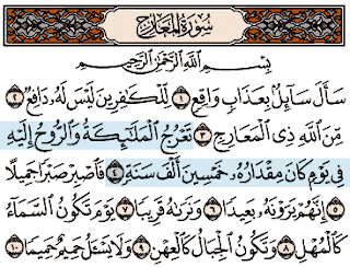 Teks Bacaan Surat Al Ma'arij Arab Latin dan Terjemahannya