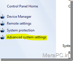 Advance system setting