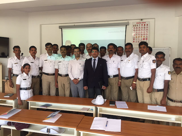 Columbia Asia Referral Hospital, Yeshwanthpur conducted a basic life support training program for new traffic police recruits in Bangalore