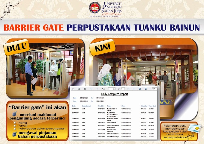 berita@pustaka : Barrier gate Perpustakaan Tuanku Bainun