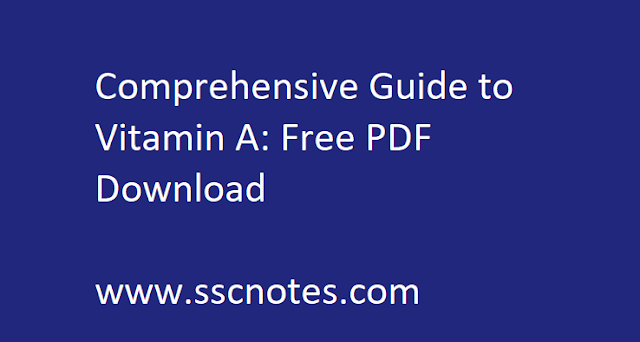 Comprehensive Guide to Vitamin A: Free PDF Download