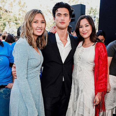 Charles Melton with His Sisters