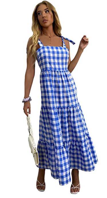 Blue Gingham Dress Amazon