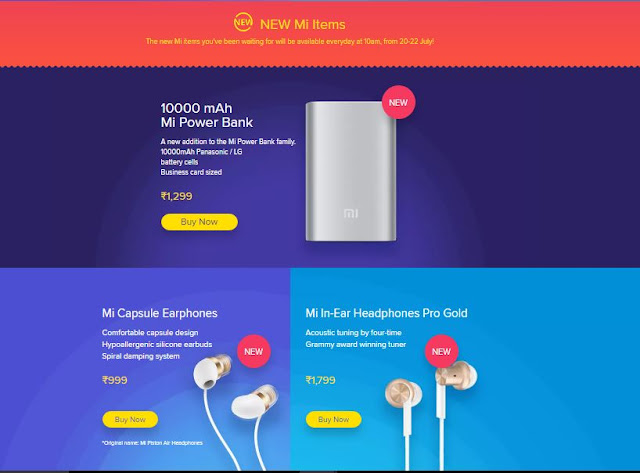 New items launched by Xiaomi