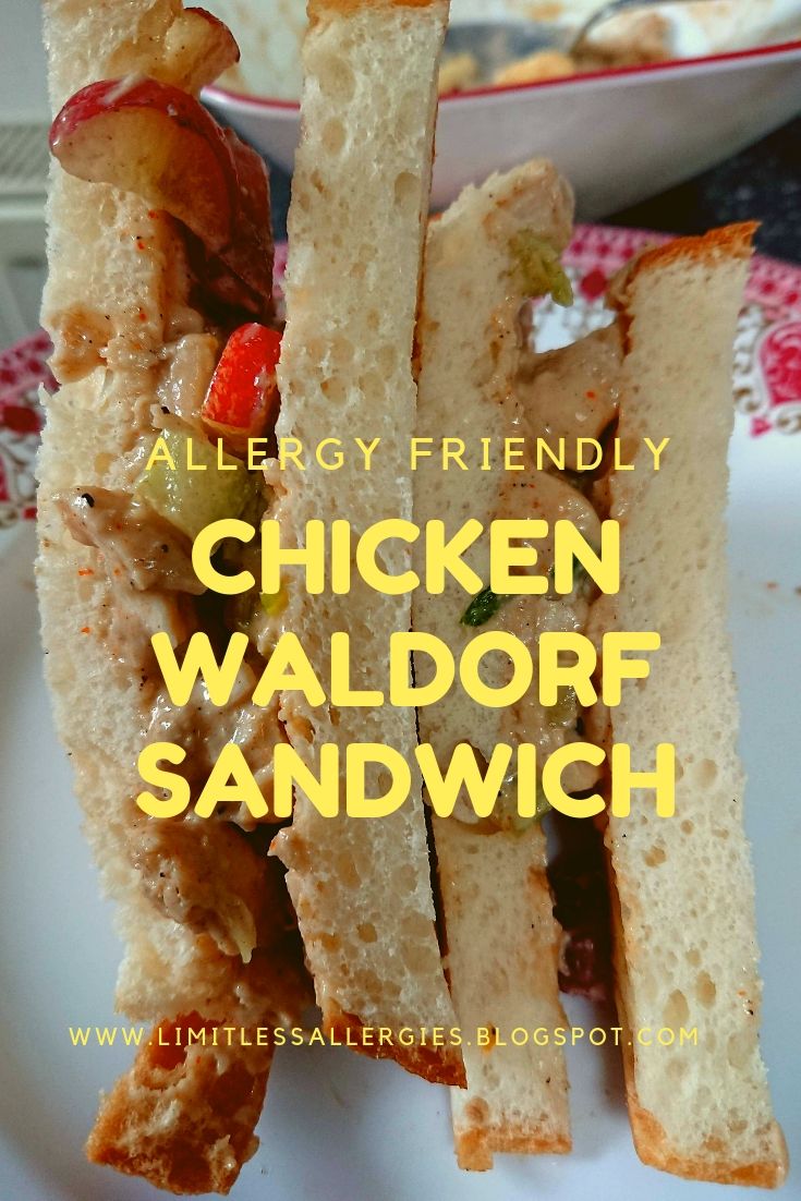 Pin for Allergy Friendly Chicken Waldorf Sandwich