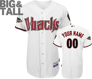 Big and Tall Arizona Diamondbacks Home Jersey