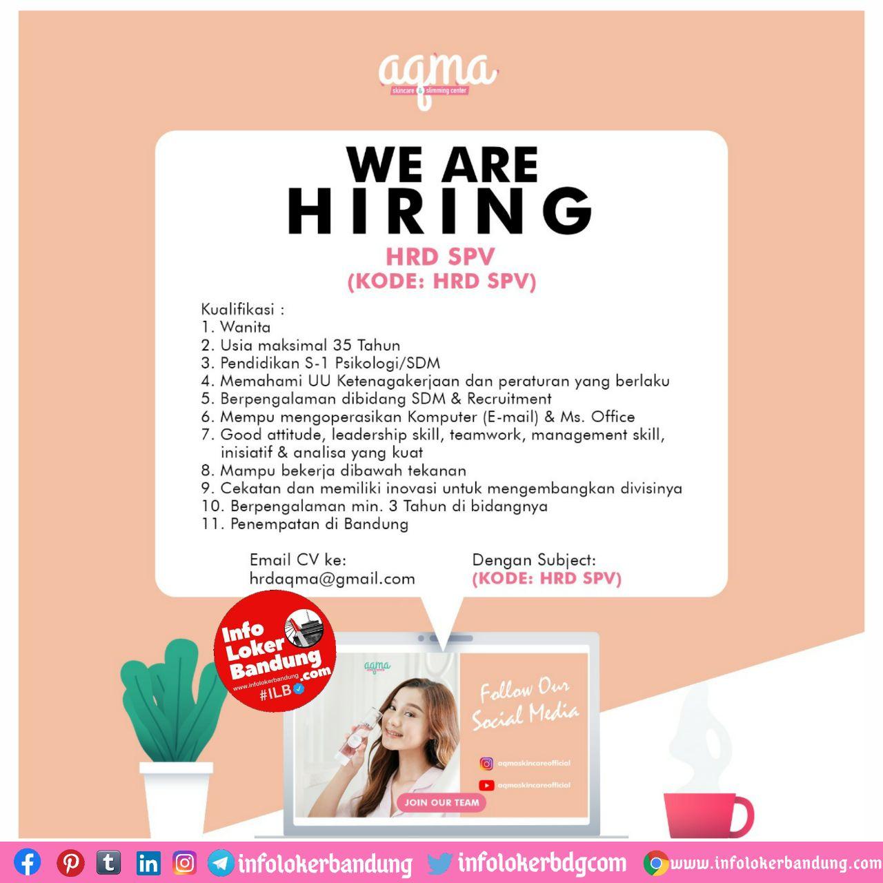 Lowongan Kerja Aqma Skincare Bandung Oktober 2020