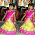 Lemon Yellow Pink Half Sari