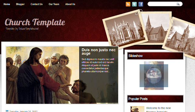 Religion Theme Blogger Template