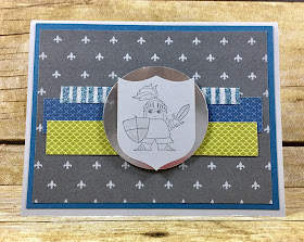 This knight card uses Stampin' Up!'s adorable Magical Day Bundle!  Instructions on the blog!  #StampTherapist #stampinup www.StampTherapist.com