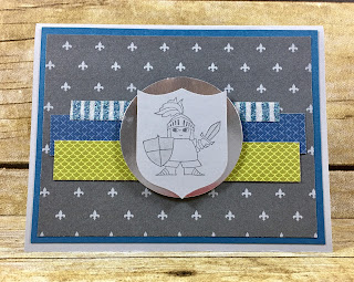 This knight card uses Stampin' Up!'s adorable Magical Day Bundle!  Instructions on the blog!  #StampTherapist #stampinup www.StampTherapist.com