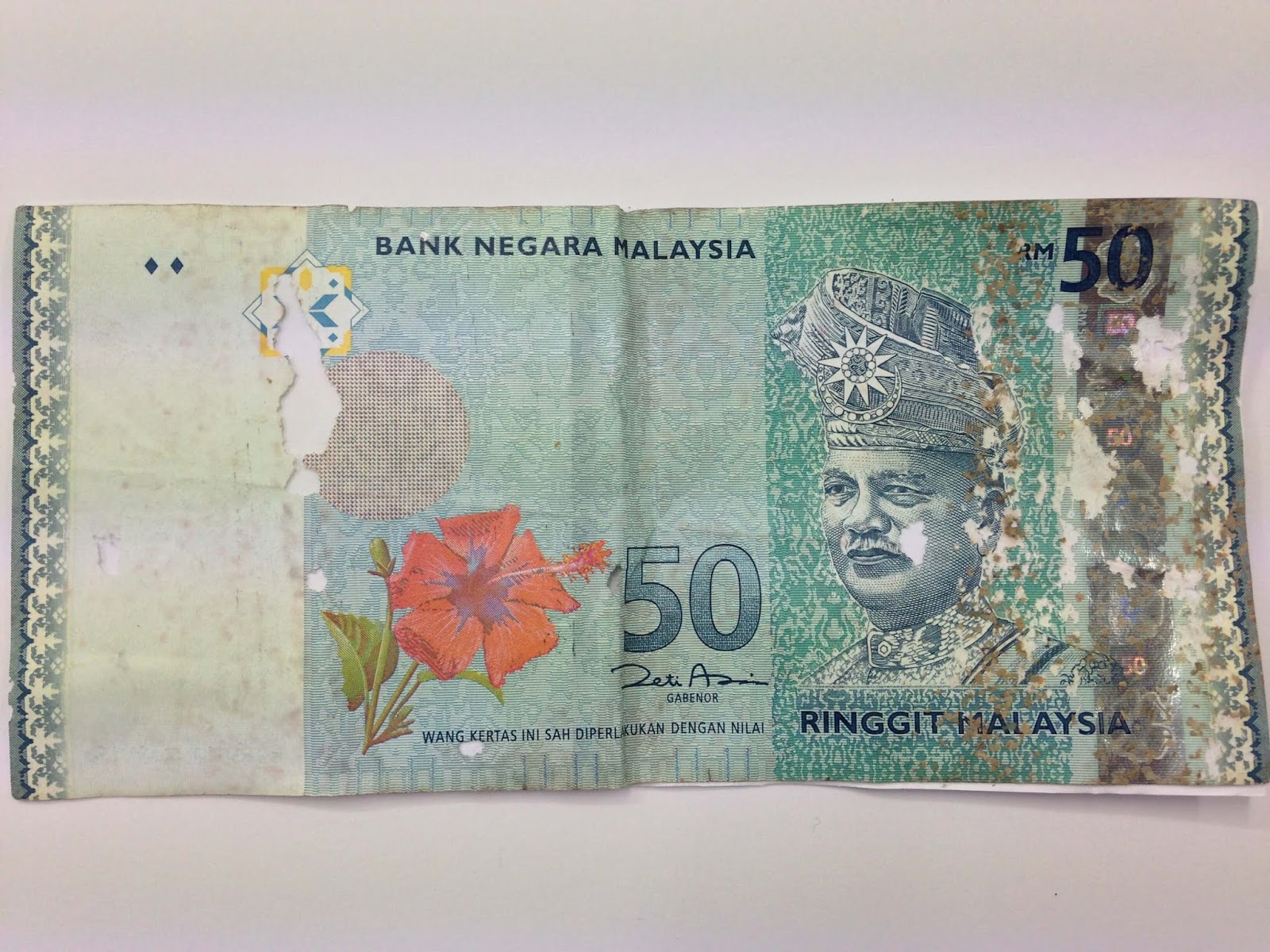 Berapa Nilai Duit Kertas Ringgit Malaysia Yang Rosak Dan ...
