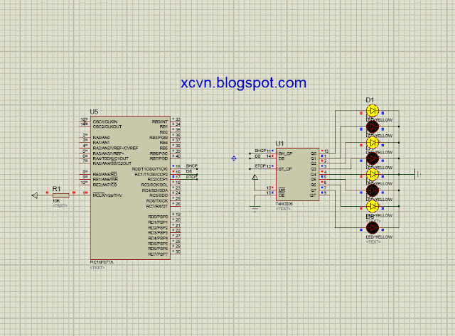 ic 74hc595 pic16f877a