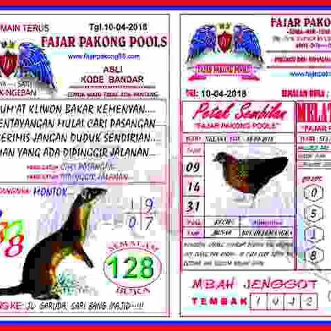 Syair Kode Prediksi Fajar Pakong HK Malaysian Pools 10 April 2018