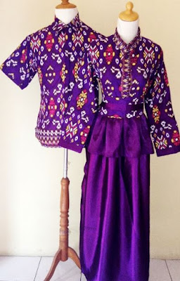 Model Gamis Batik Kombinasi Satin remaja