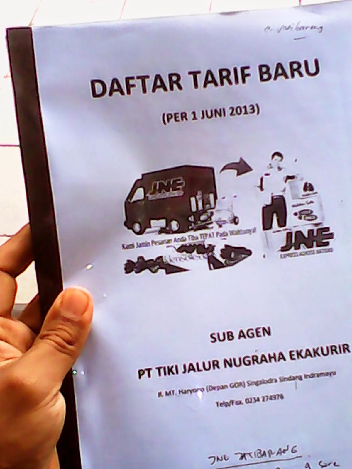 Buku Cek Tarif JNE