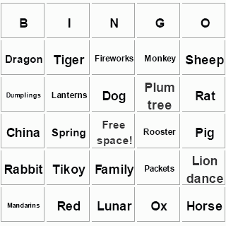 Yuan Tan Bingo Cards