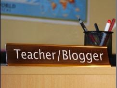 Teacher/blogger nameplate