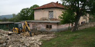 Heavy machinery at work at The Old School