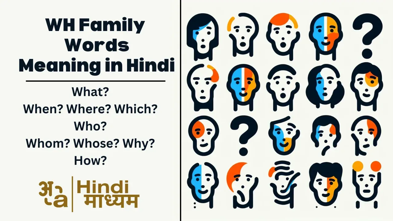WH Family Words Meaning in Hindi