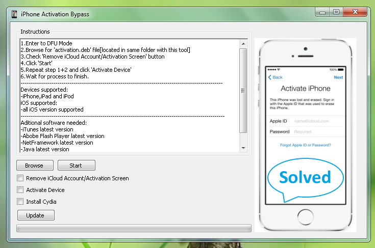 Activation Lock Bypass Tool Bypass iOS 7 Activation lock