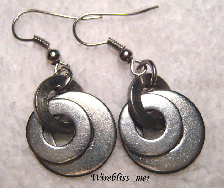 Stainless steel washers earrings