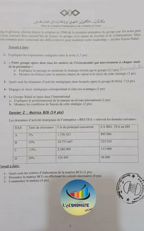 efm régional marketing stratégique