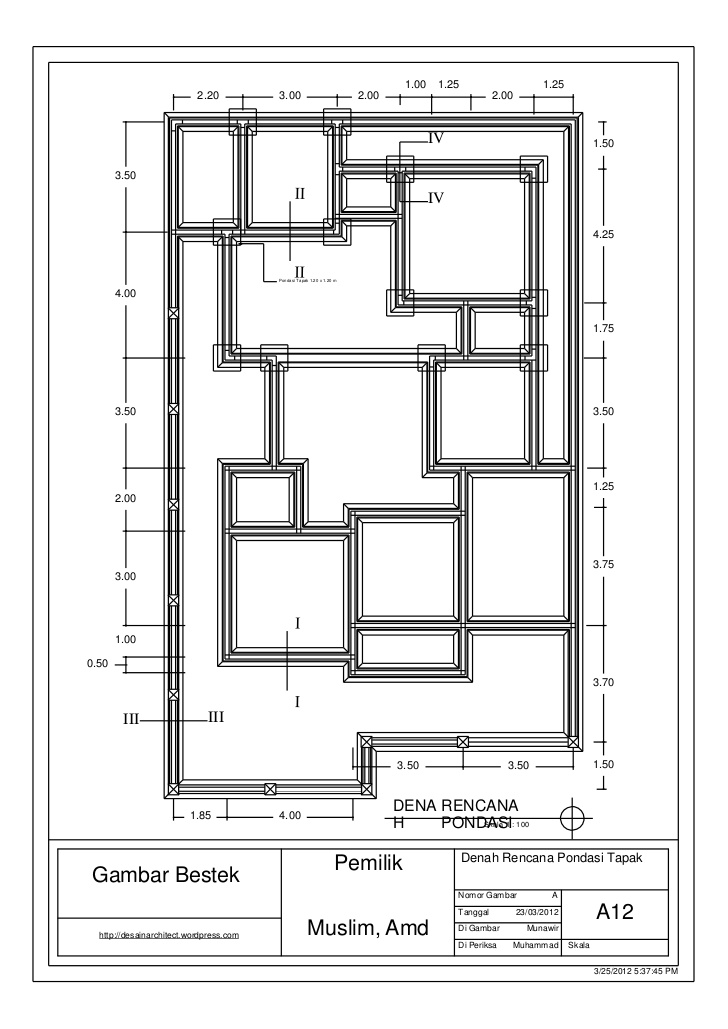 DENAH RENCANA PONDASI PADA BANGUNAN Jurnal Arsitektur