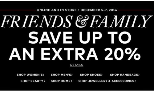 Hudson's Bay Friends & Family Save Up To 20% Off