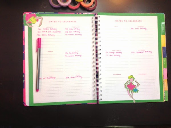 How to organize your Lilly Pulitzer agenda