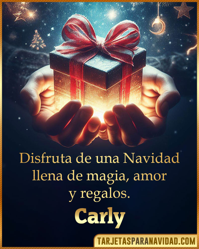 Tarjetas de Feliz Navidad Carly
