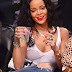  Rihanna Wears Revealing Shirt Without Bra To NBA Playoff Game (PHOTOS)