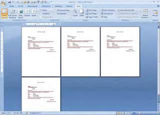 Menggabungkan Sumber Data dengan Dokumen Induk pada microsoft word