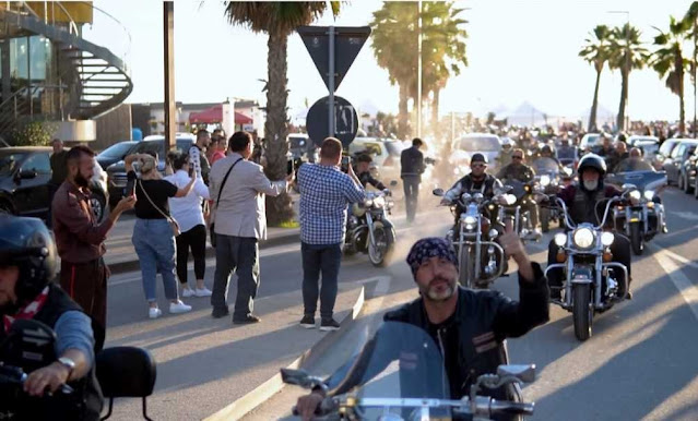 Over 500 motorcyclists from the whole region party in "Taulantia" square, Durrës