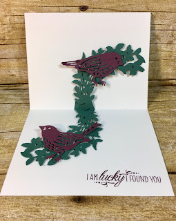 This all occasion card uses Stampin' Up!'s Lovely Friends stamp set and Lovely Laurels Thinlits.  We also used the In Color BItty Bows, Touches of Nature Elements and Glitter Birds & Blooms Thinlits.  The full supply list is on the blog!  www.stamptherapist.com #stampinup #stamptherapist